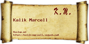Kalik Marcell névjegykártya
