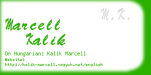 marcell kalik business card